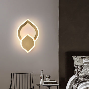 Applique tout bronze Luxe léger Postmoderne Personnalité créative le salon Toile de fond TV Porche Tête de lit de chambre